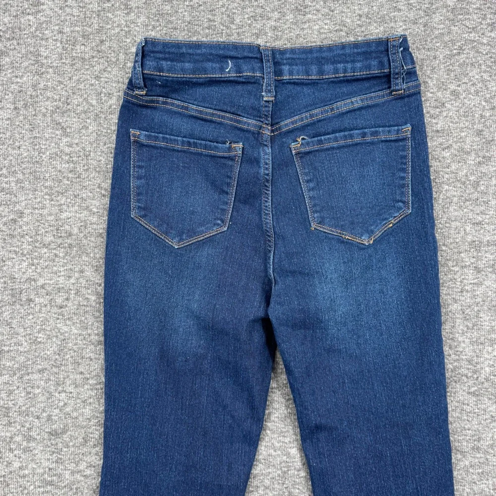 Fashion Nova Women Dark Wash High Waisted Skinny‎ Jeans Size 5 Indigo Stretch